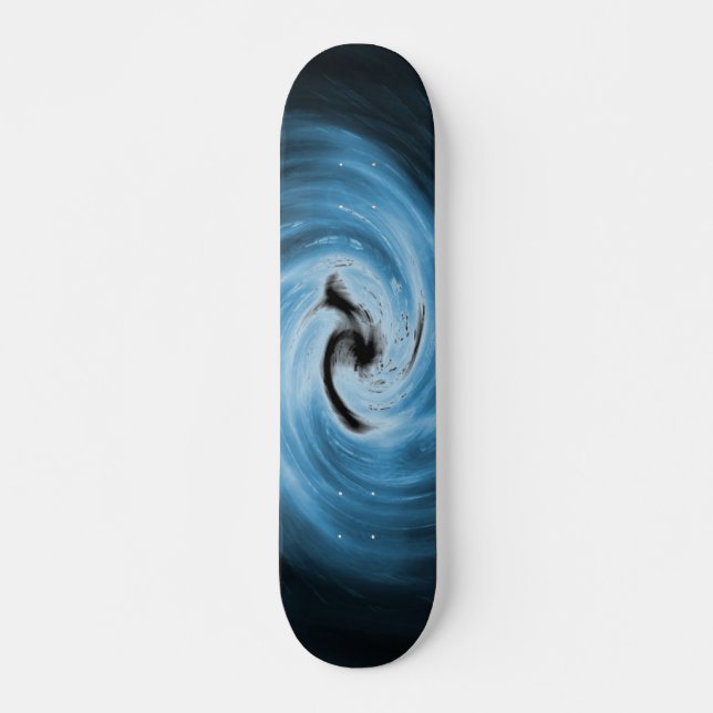Blue Swirl Skateboard Deck (Front)