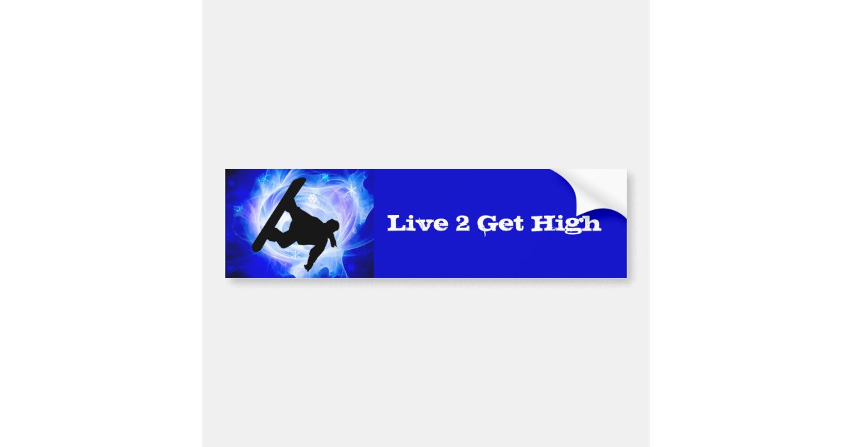 Blue Swirl Snowstorm Bumper Sticker | Zazzle