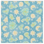 Blue Swirl Winter Fabric