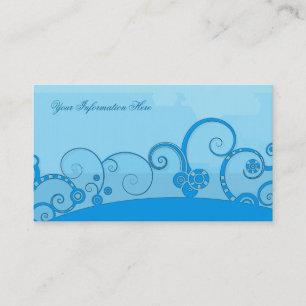 Blue Swirled Fantasy Business Cards