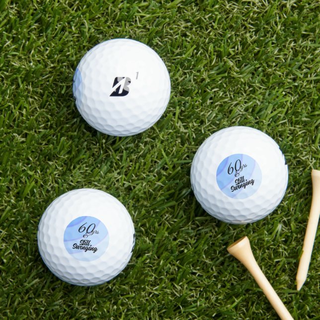 Blue Swirls  60 years anniversary  Golf Balls (Insitu Grass)