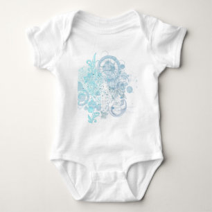 Blue Swirls Baby Bodysuit