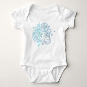 Blue Swirls Baby Bodysuit
