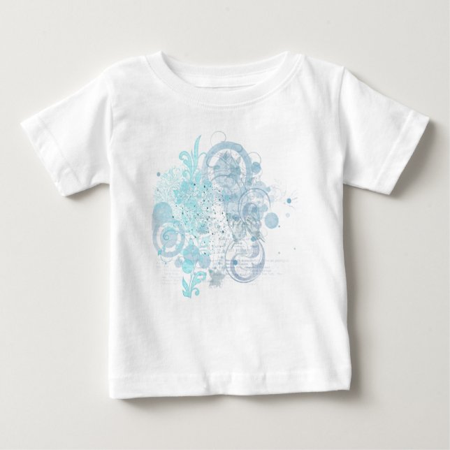 Blue Swirls Baby T-Shirt (Front)