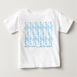Blue Swirls Baby t shirt 