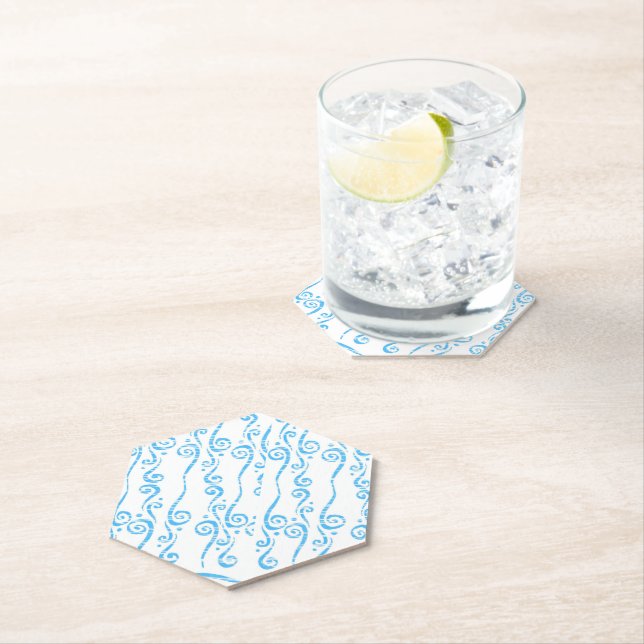 Blue Swirls Coaster (Insitu)
