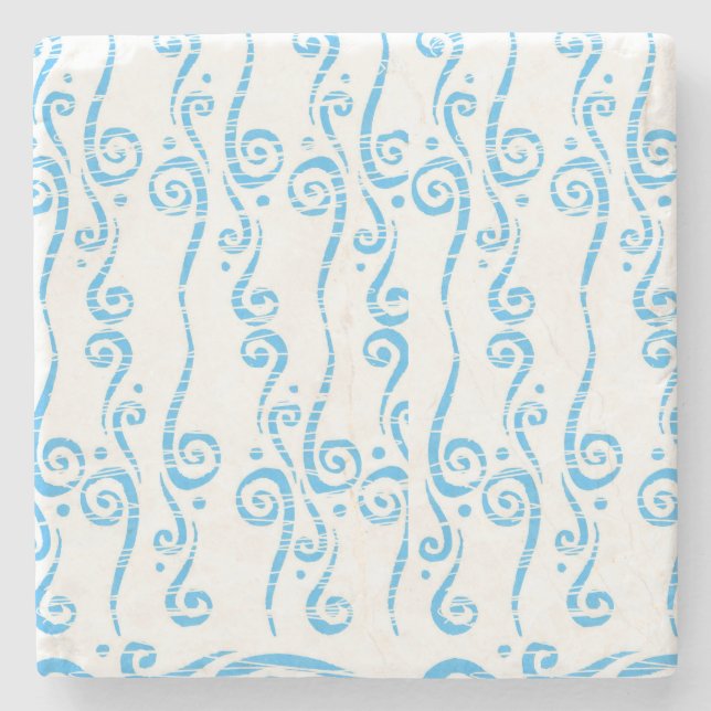 Blue Swirls Coaster (Front)