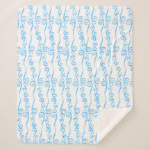 Blue Swirls Fleece Blanket