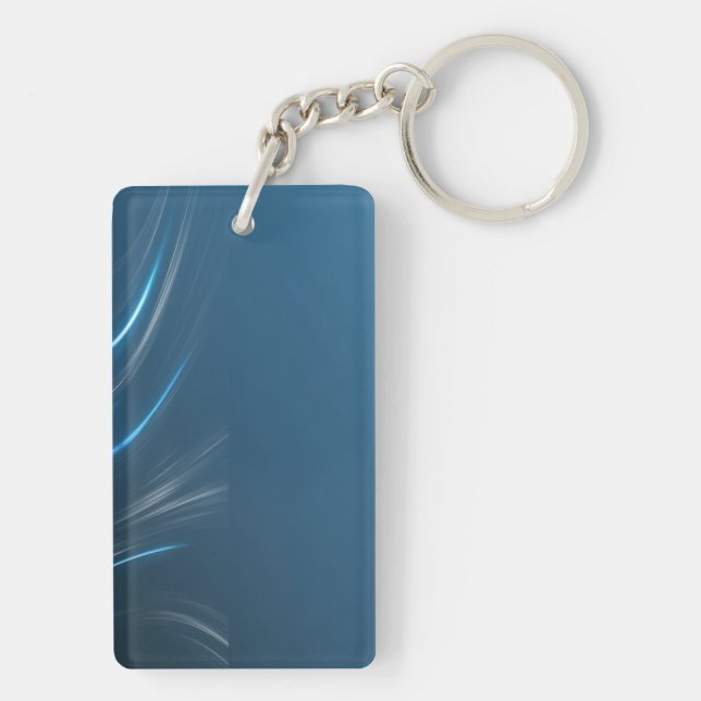 Blue Swirls Keychain (Back)