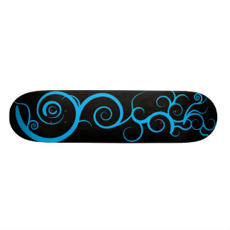 Blue Swirls Skateboard Deck