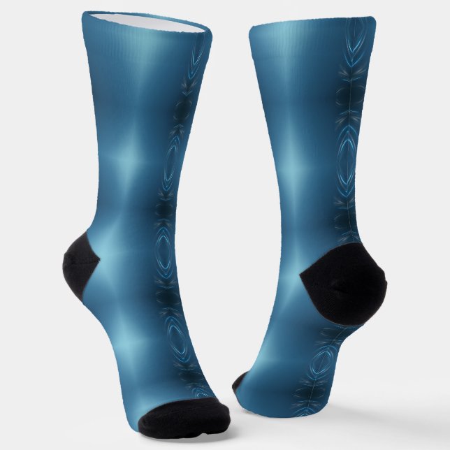 Blue Swirls Socks (Angled)