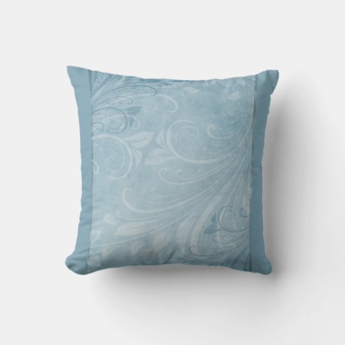 Blue Swirls Throw Pillow