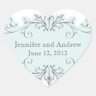 Blue Swirls Wedding Favor Stickers