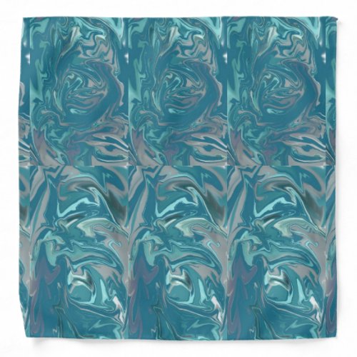 Blue swirly abstract Tye Dye Bandana