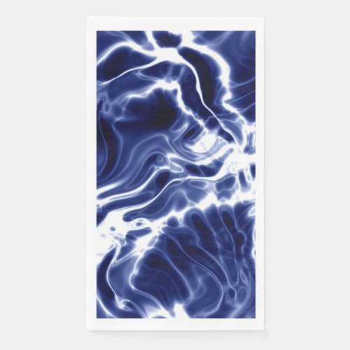 Blue swirly pattern  paper guest towels