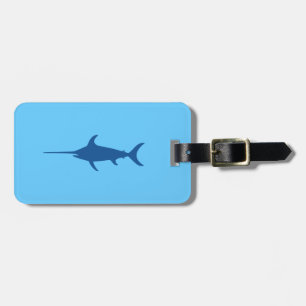 Blue Swordfish Luggage Tag