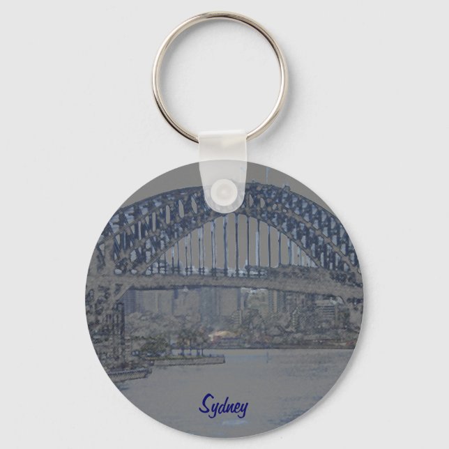Blue Sydney Harbour Bridge Keychain (Front)