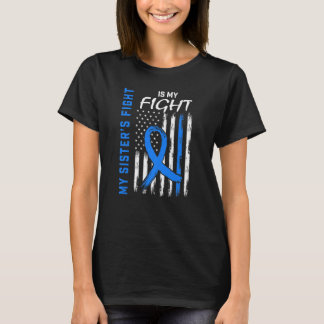 Blue T2 Sister Type 2 Diabetes Awareness American  T-Shirt