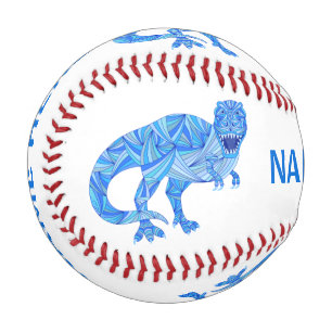 Blue T-Rex Colorful Dinosaur Prehistoric Animal Baseball