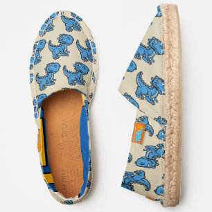 Blue T Rex Dinosaur Canvas Afridrilles Shoes