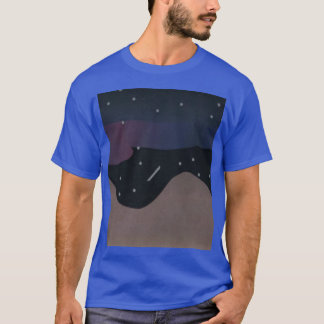 Blue T-shirt with Nighttime Scene