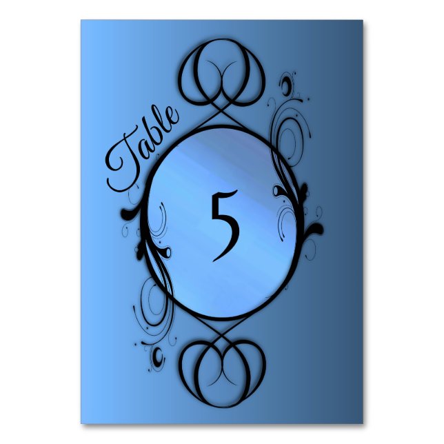 Blue Table Numbers (Front)