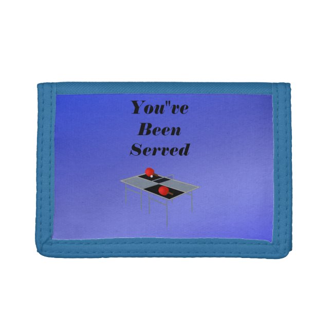 Blue Table Tennis, Trifold Wallet (Front)