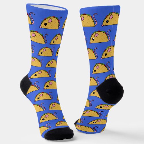 Blue Taco Rat Crew Socks