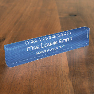 Blue Tahoe Water Name Plate