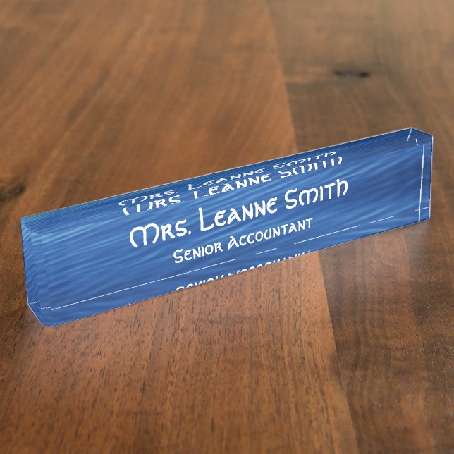 Blue Tahoe Water Name Plate (Side)