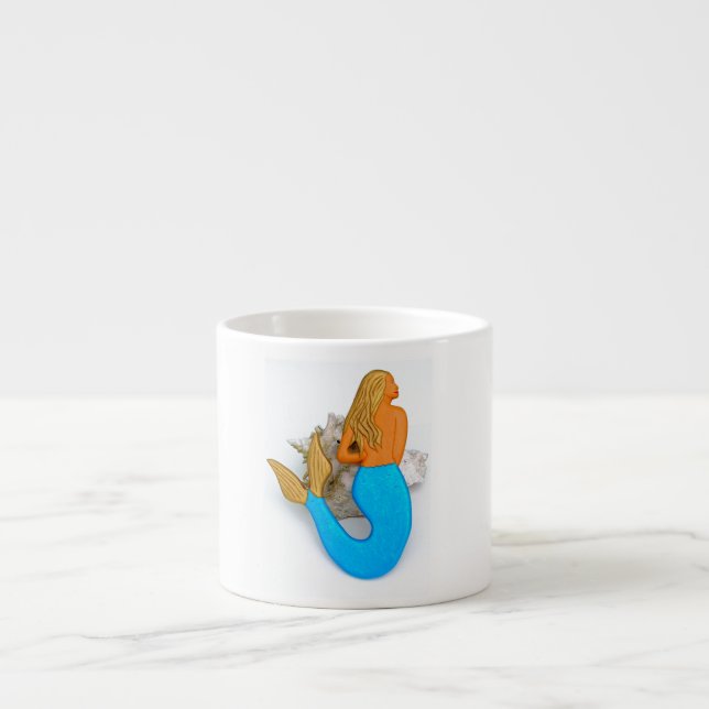 blue tail mermaid espresso cup (Front)