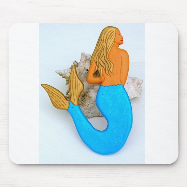 blue-tail mermaid mouse pad (Front)