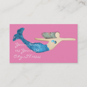 Blue-tail Mermaid Swimming Thunder_Cove Business Card