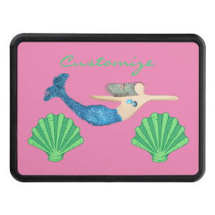 Blue-tail Mermaid Swimming Thunder_Cove Hitch Cover