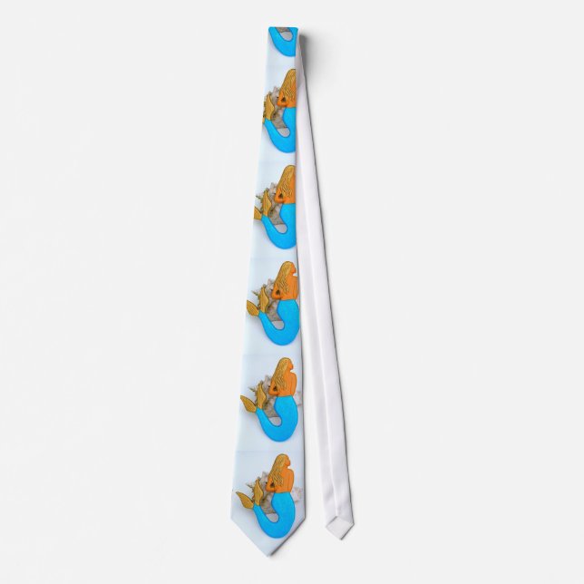 blue-tail mermaid white tie (Front)