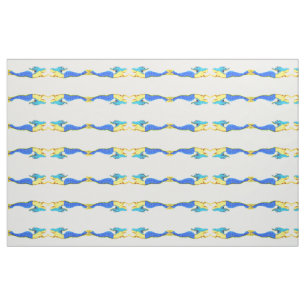blue-tail mermaids pattern #2 fabric