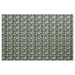 blue-tail mermaids pattern fabric