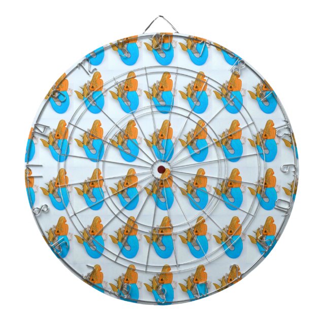 blue-tailed mermaids dart board (Front)