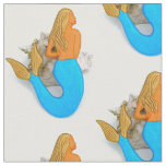 blue-tailed mermaids fabric