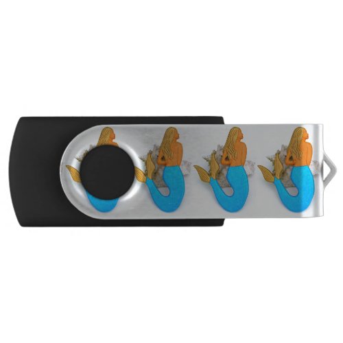 blue_tailed mermaids USB flash drive