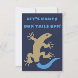 Blue Tailed Skink Personalized Party Invites