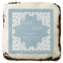 Blue Talavera Cielito Lindo Boy Baby Shower Brownie