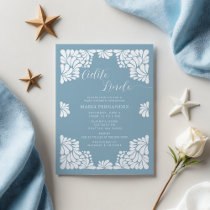 Blue Talavera Cielito Lindo Boy Baby Shower Invitation