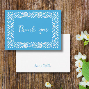 Blue Talavera thank you Note Card