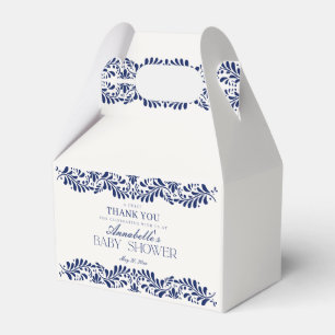 Blue Talavera Tile Fiesta Baby Shower Dessert Favor Boxes