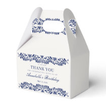 Blue Talavera Tile Fiesta Birthday Dessert Favor Boxes