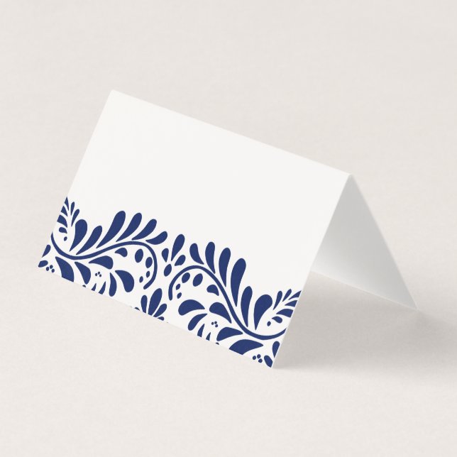 Blue Talavera Tile Fiesta Place Card Table Decor (Front)