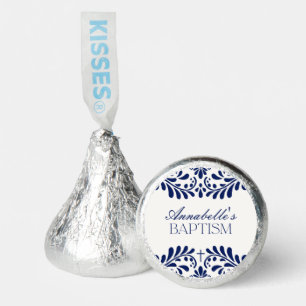 Blue Talavera Tile Spanish Fiesta Baptism Hershey®'s Kisses®