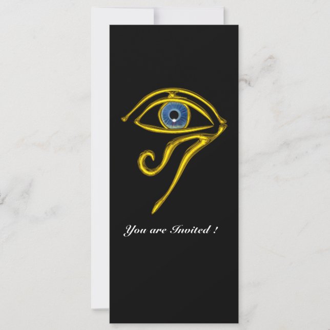 BLUE TALISMAN,black and white Invitation (Front)