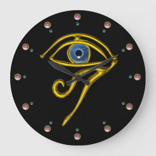 BLUE TALISMAN ,Black Large Clock